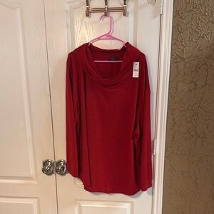 Lane Bryant Red Cowl Neck Sweater